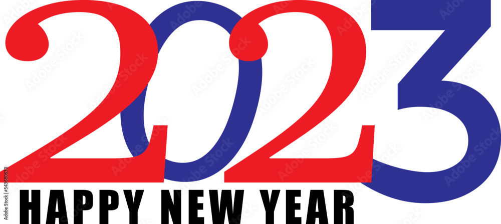 2023 Happy New Year Background Design. 2023 Happy New Year Lettering on white Background. Vector Illustration. 2023 Happy New Year Background Design. 2023 Happy New Year Lettering on white Background. Vector Illustration.