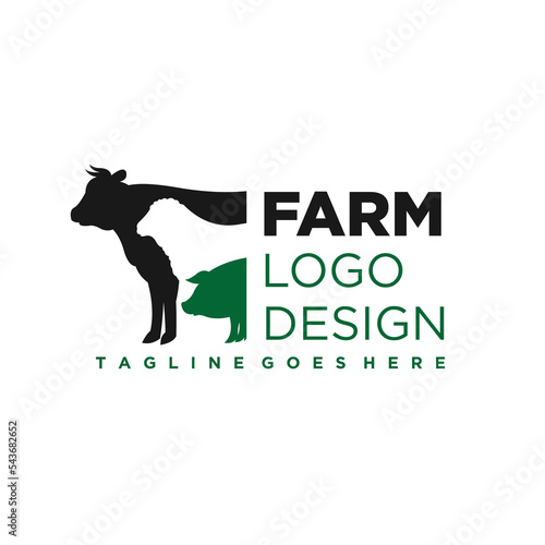 Farm logo design with livestock concept