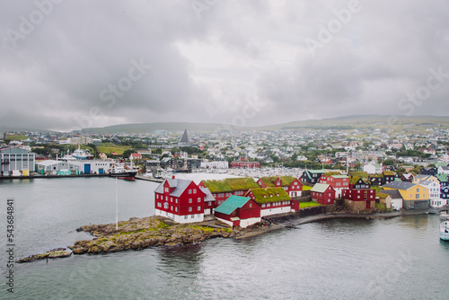 Tinganes Faroese Parliament from the Vikings Period in the Torshavn, Faroe Islands photo