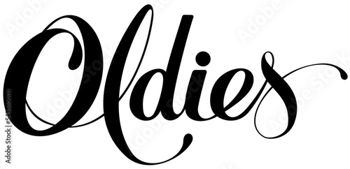 Oldies - custom calligraphy text