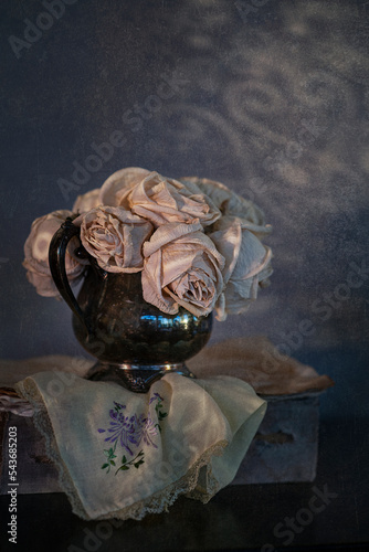 Vintage still life with rose  photo