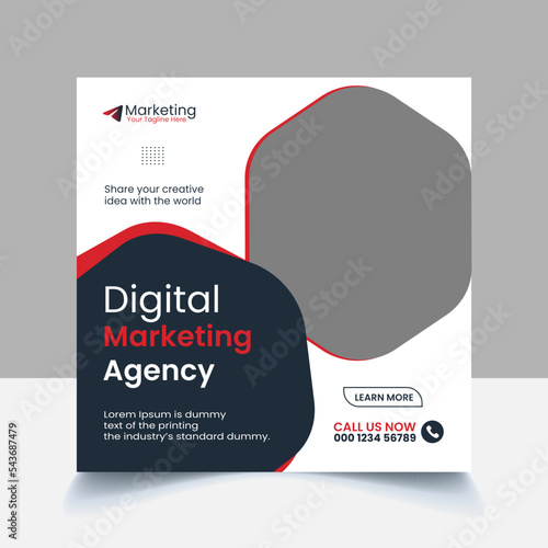 Digital marketing agency Instagram banner and social media post template
