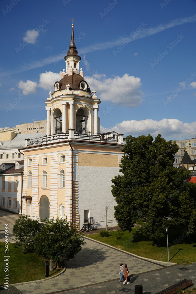 Moscow, Russia - August 28, 2022: Pokrovsky Monastery of the Russian Orthodox Church.