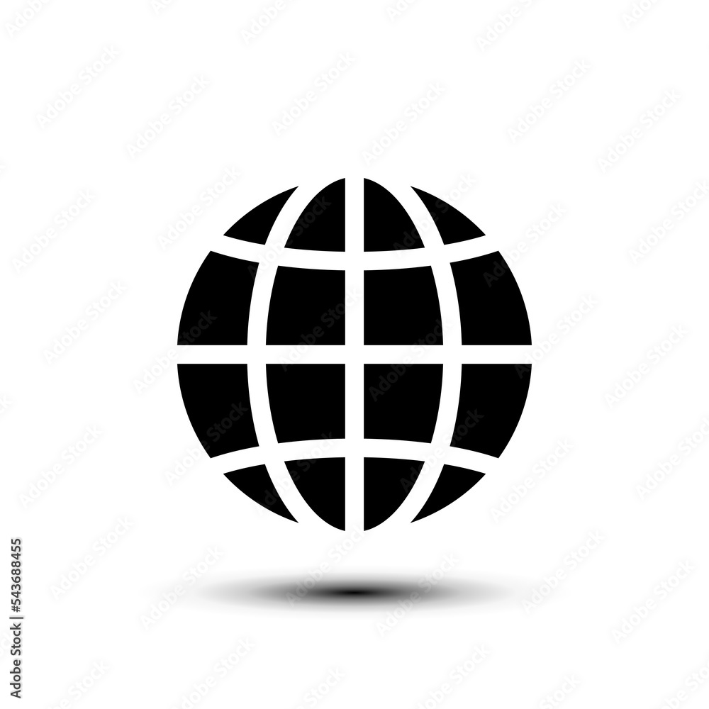 globe icon. flat design vector illustration for web and mobile globe icon. flat design vector illustration for web and mobile