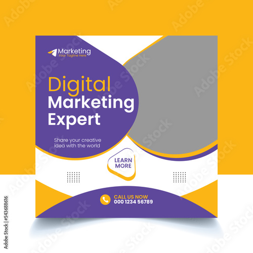 Digital marketing agency Instagram banner and social media post template
