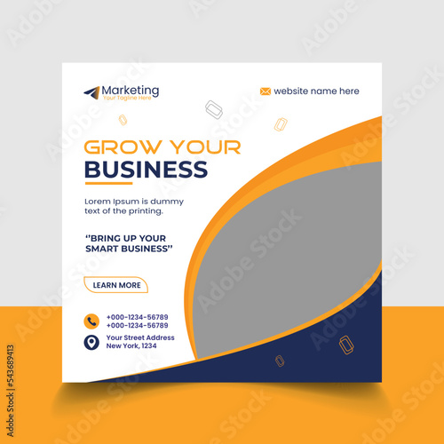 Digital marketing agency Instagram banner and social media post template