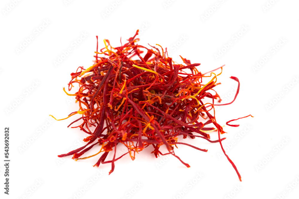 Fototapeta premium Dried saffron spice isolated
