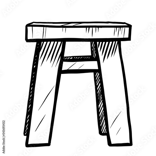 Stool vector illustration on white background