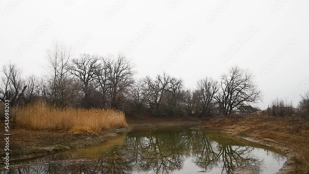 Autumn landscape with autumn trees by the river Autumn landscape with autumn trees by the river