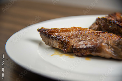 Beef cuts on white background