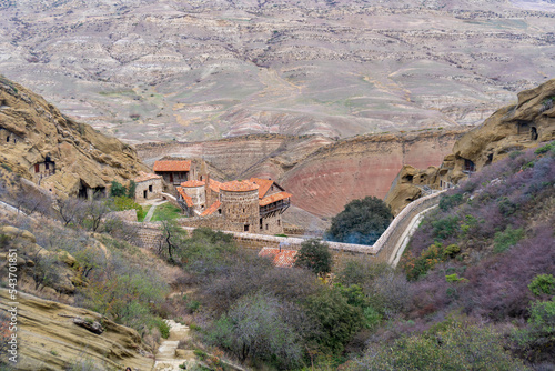 View of the monastery complex of David Gareja of Eastern Georgia photo