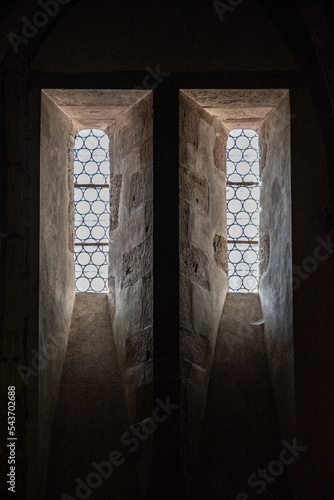 window in the church from inseide