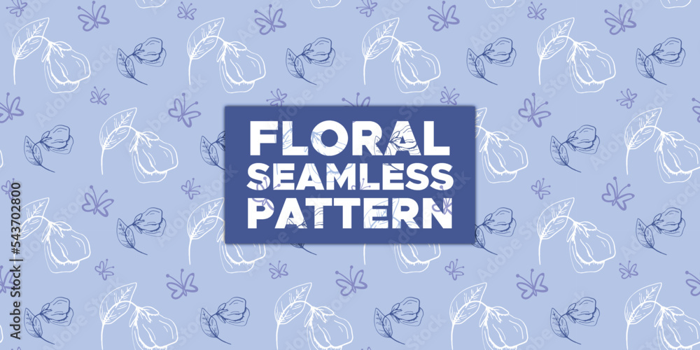 blue floral seamless pattern and digital paper design, natural flowers wallpaper, background and wrapping design, cool blue textile and fabric print, vector illustration blue floral seamless pattern and digital paper design, natural flowers wallpaper, background and wrapping design, cool blue textile and fabric print, vector illustration