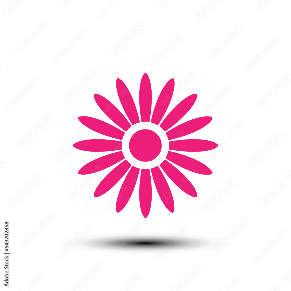 Flower icon. flat design vector illustration for web and mobile