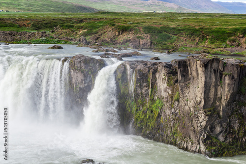 the famous godafoss waterfall in Iceland in summer