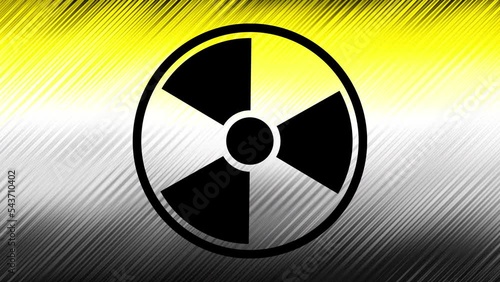 Nuclear symbol flashing icon looping viseo.4k photo