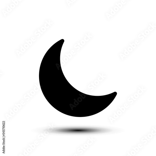 Moon icon. flat design vector illustration for web and mobile