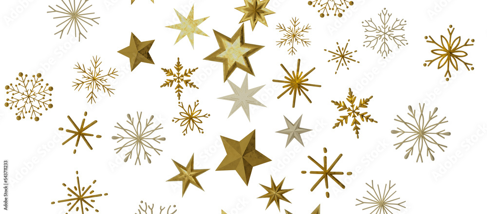 Christmas background design of snowflake and snow falling in the winter 3d illustration Christmas background design of snowflake and snow falling in the winter 3d illustration