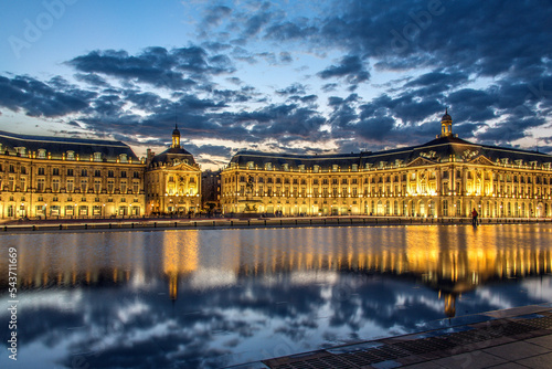 Bordeaux, Place de la Bourse de nuit