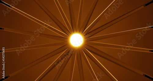 3d render with bright orange glow composition with highlights