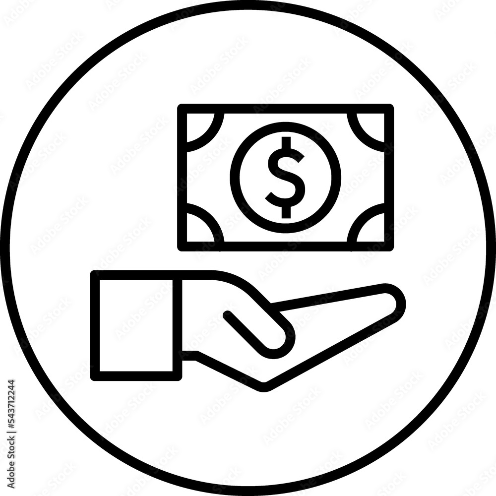 Payment, business, money linear circle icon Payment, business, money linear circle icon