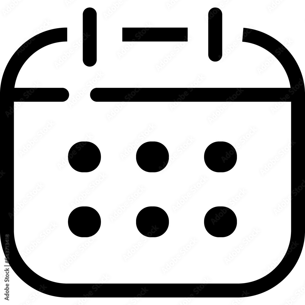 Date, time line sign. Calendar linear icon Date, time line sign. Calendar linear icon