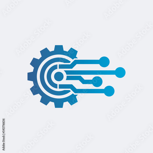 Creative Gear Technology Vector Logo Design.