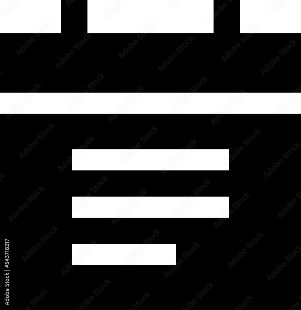 Calendar black glyph icon Calendar black glyph icon
