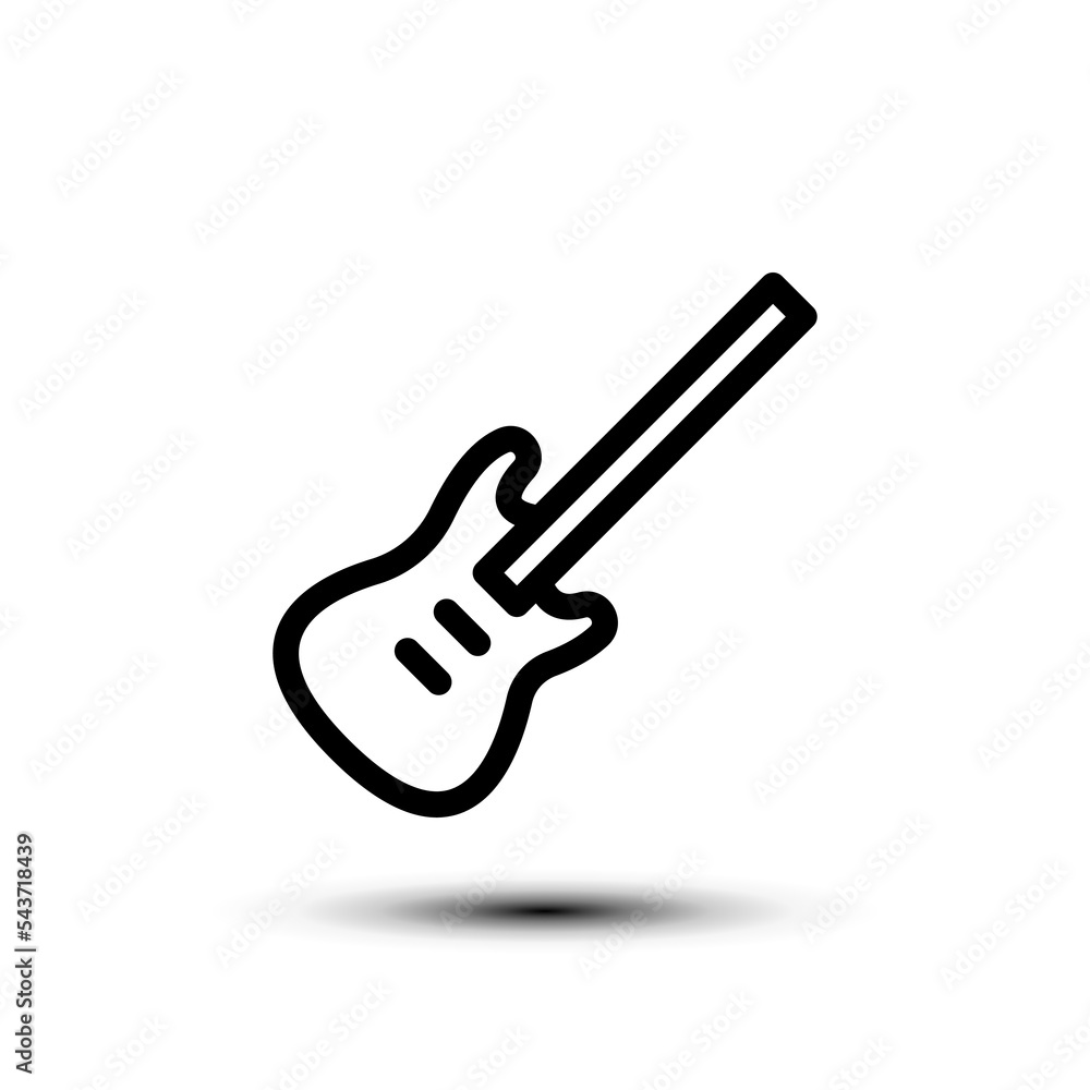 Guitar icon. flat design vector illustration for web and mobile Guitar icon. flat design vector illustration for web and mobile