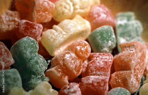 Background of colourful jellybaby candy