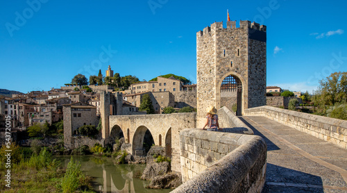 Besalu- Famous village in Catalonia- Girona province in Spain photo