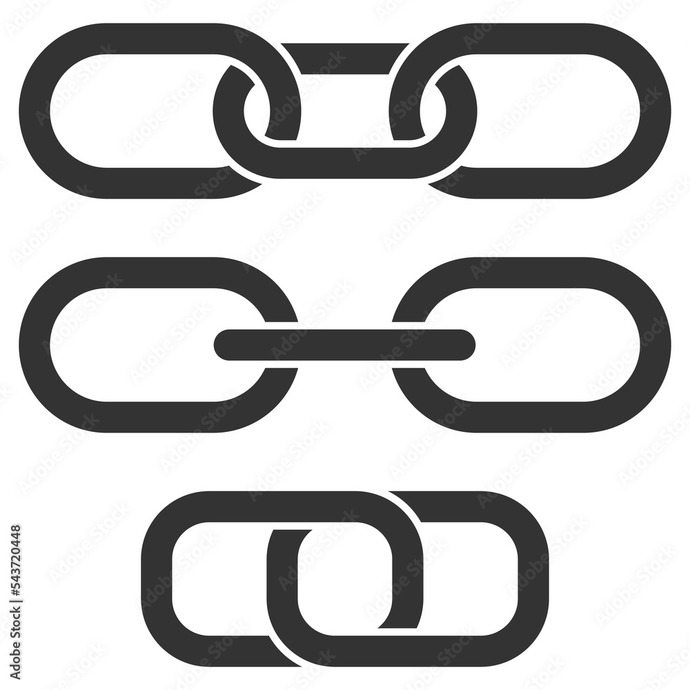 Connection concept. Chain solid icon. Vector illustration. Connection concept. Chain solid icon. Vector illustration.