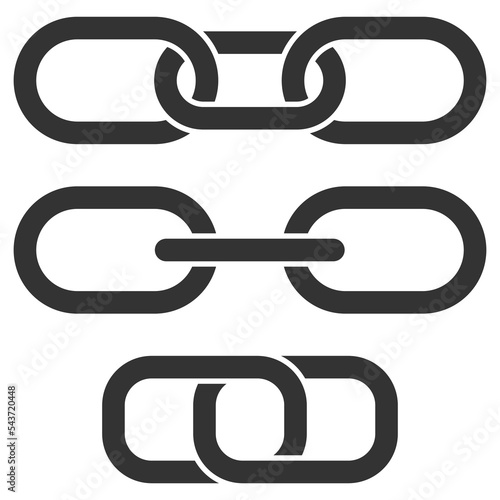 Connection concept. Chain solid icon. Vector illustration.