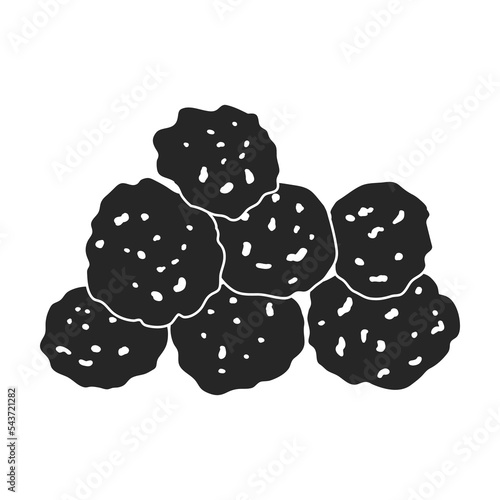 Fried chicken isolated black icon. Vector illustration crispy wing on white background. Vector black icon fried chicken .