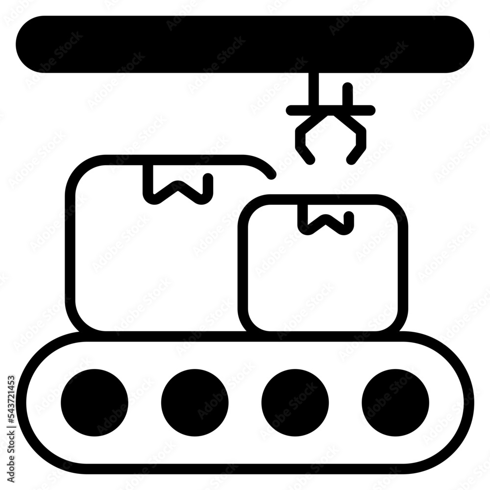 Half solid outline icon related to industry , factory , and cargo Half solid outline icon related to industry , factory , and cargo