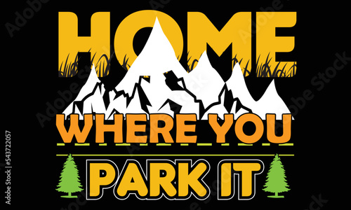 Camping t-shirt design