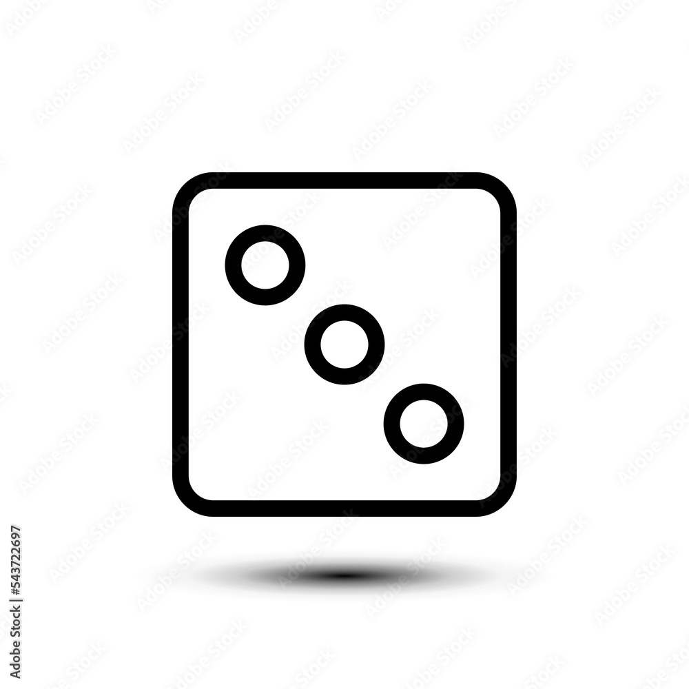 Dice icon. flat design vector illustration for web and mobile Dice icon. flat design vector illustration for web and mobile