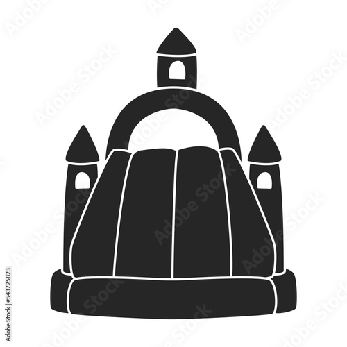 Inflatable slide vector icon.Black vector icon isolated on white background inflatable slide.