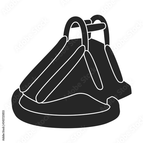 Inflatable slide vector icon.Black vector icon isolated on white background inflatable slide.