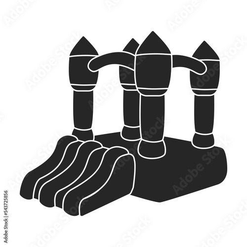 Inflatable slide vector icon.Black vector icon isolated on white background inflatable slide.