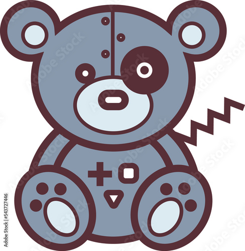 Fototapeta Naklejka Na Ścianę i Meble -  Bear simple symbol, Teddy bear