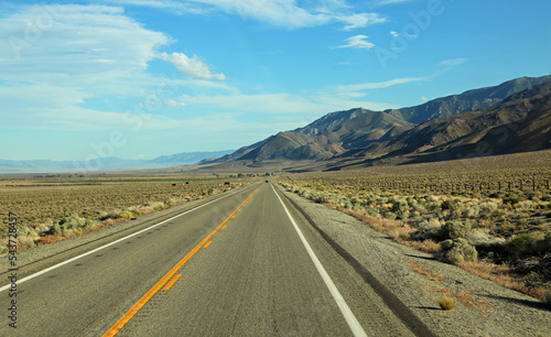 The road and Wassuk Range - U.S.Route 95 in Nevada © jerzy