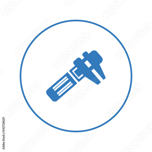 Workshop vernier caliper tool icon | Circle version icon |