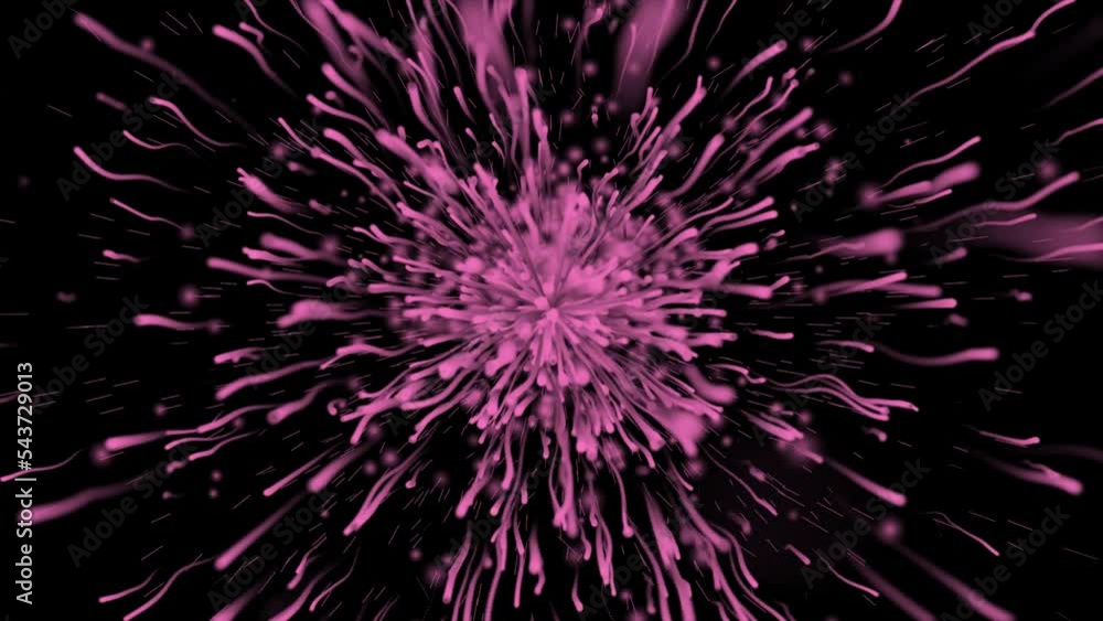 3d pink color Circular ball shooting flying particles background 3d pink color Circular ball shooting flying particles background