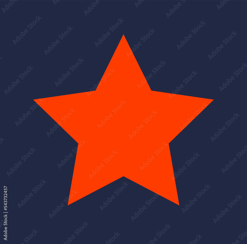 Orange star vector icon. isolated orange symbol.