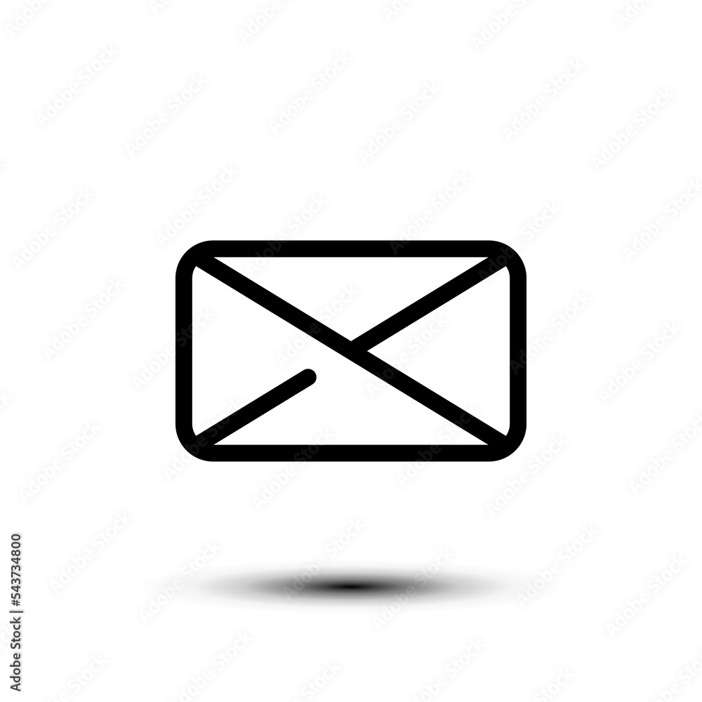 Mail icon. flat design vector illustration for web and mobile Mail icon. flat design vector illustration for web and mobile