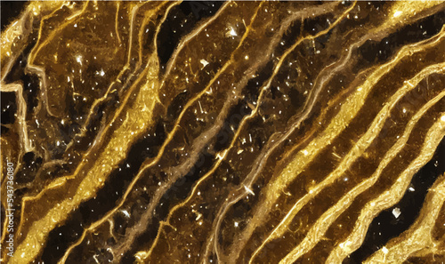 Golden marble texture with many contrasting textures. The abstract gold marble can also be used to create surface effects on architectural floors; ceramic floors and wall tiles. Vector.