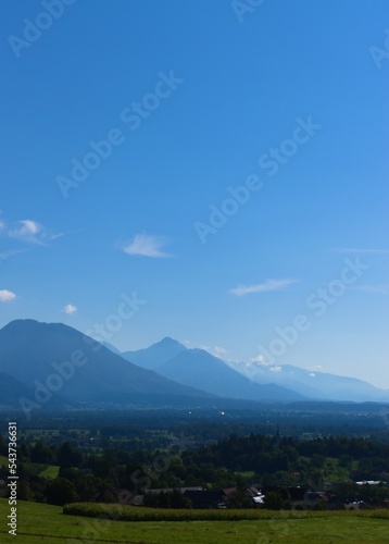 landscape with mountains and clouds