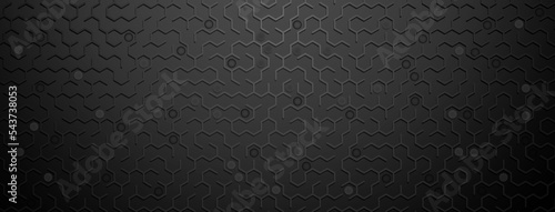 Abstract background with maze pattern in black and gray colors