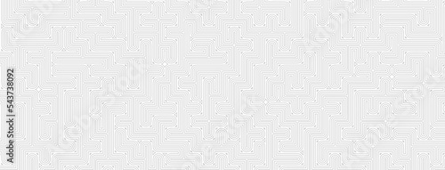 Abstract background with maze pattern in white and gray colors